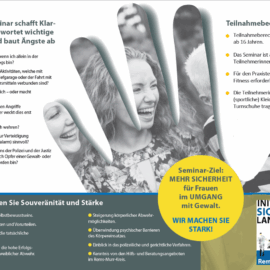 Schutz vor Gewalt – Seminare für Frauen Schutz vor Gewalt – Seminare für Frauen